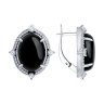 Серьги из серебра с агатами и фианитами (Арт.94-320-00885-1)