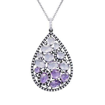 Цепь из золота с бриллиантом (Арт.t004mck4wt_tsp_mc_bw)