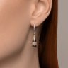 Серьги из золочёного серебра с фианитами (Арт.94026501)