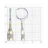 Серьги из золочёного серебра с фианитами (Арт.94026501)
