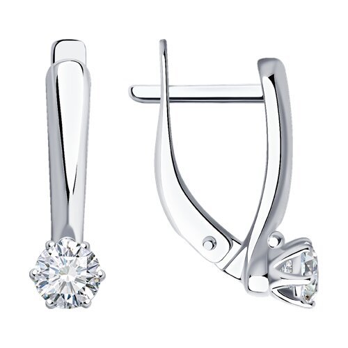 Серьги из серебра с фианитами (Арт.94-120-01542-1)