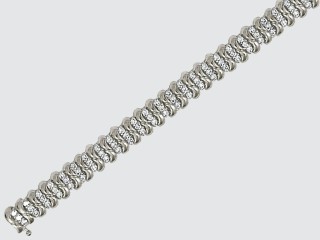 Браслет с бриллиантами из белого золота «Elegance» Estet (арт.01Б670148)