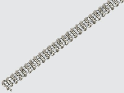 Браслет с бриллиантами из белого золота «Elegance» Estet (арт.01Б670148)