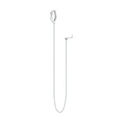 Серьга из серебра с фианитом (Арт.94170279)