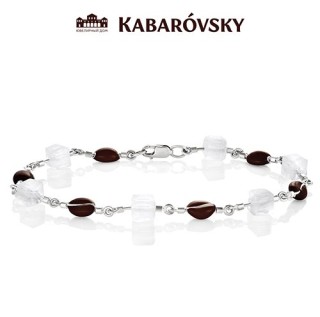 Браслет серебряный с фианитами «Капучино грёз» Kabarovsky (арт.14-125-7925)