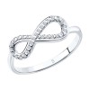 Кольцо серебряное с фианитами «Бесконечная нежность» Соколов (арт.94011256)