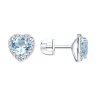 Серьги из серебра с топазами и фианитами (Арт.92022956)
