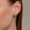 Серьги из серебра с топазом и фианитами «Небесное Сердце» Соколов (арт.92022956)