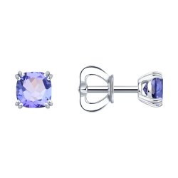 Серьги из белого золота с танзанитами (Арт.6024520-3)