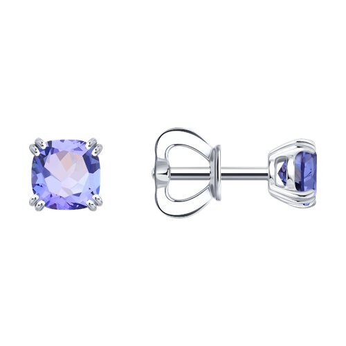 Серьги из белого золота с танзанитами (Арт.6024520-3)