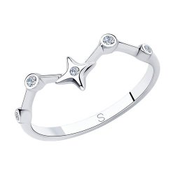 Кольцо из серебра с фианитами (Арт.94013057)