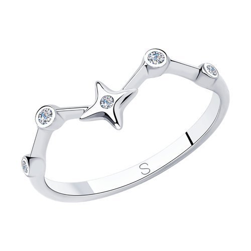 Кольцо из серебра с фианитами (Арт.94013057)