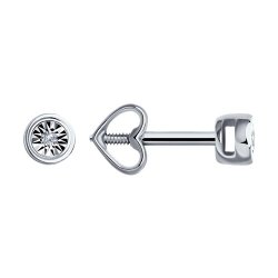 Серьги из белого золота с бриллиантами (Арт.52-222-01080-2)