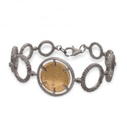 Серебряный браслет BEAVERS с монетами 4028m_ox