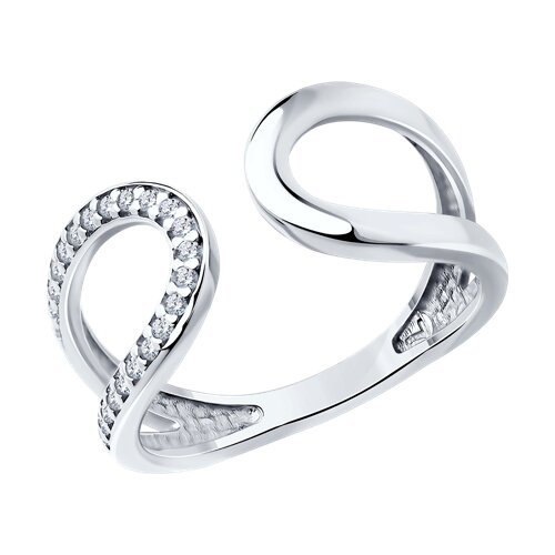 Кольцо из серебра с фианитами (Арт.94013697)