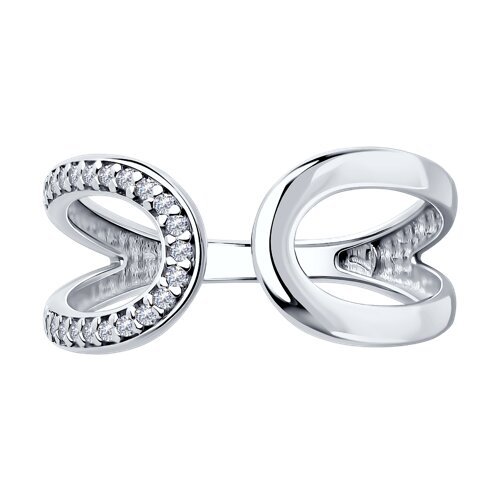 Кольцо из серебра с фианитами (Арт.94013697)