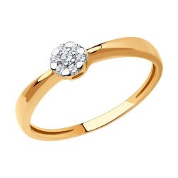 Кольцо из золота с фианитами (Арт.019204)