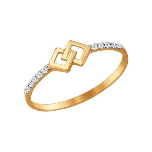 Кольцо из золота с фианитами (Арт.017130)