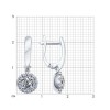 Серьги из серебра с фианитами «Сияние круга» Соколов (арт.94021953)
