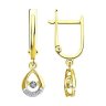 Серьги из комбинированного золота с бриллиантами (Арт.53-221-01252-1)