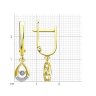 Серьги из комбинированного золота с бриллиантами (Арт.53-221-01252-1)