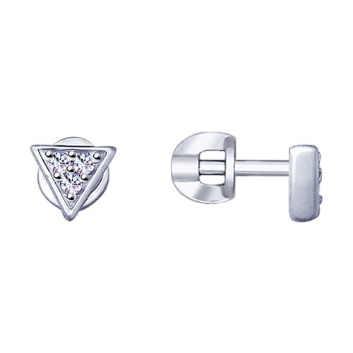 Серьги из серебра с фианитами (Арт.94022971)