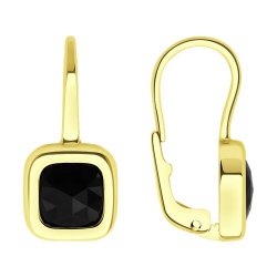 Серьги золотые пробы 585 с агатом (Арт.728887-2)