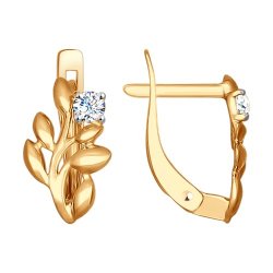 Серьги из золота с фианитами (Арт.027255)