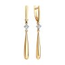 Серьги из золота с фианитами (Арт.028580)