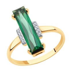 Кольцо золотое пробы 585 с ситаллом (Арт.715965)