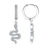 Серьги из серебра с фианитами (Арт.94025955)