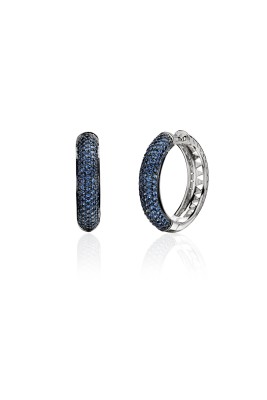 Серьги из белого золота с сапфиром «Garden Night» Estet (арт.01С5214556-3)