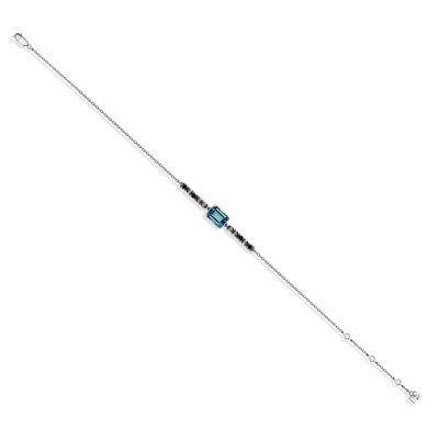 Браслет золотой с топазом London и бриллиантами «Ночной Океан» Русские Самоцветы (арт.95778)