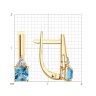 Серьги золотые пробы 585 с топазом (Арт.72-00133)