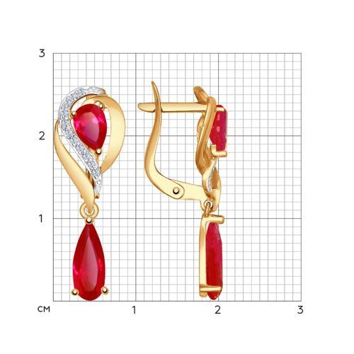 Серьги золотые пробы 585 (Арт.724967)