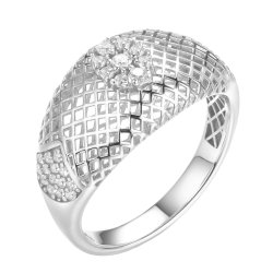 Кольцо из серебра с фианитом (Арт.fa-r03215-x-w-w-x-w)
