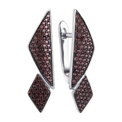 Серьги из серебра с фианитом (Арт.mp-e00979-x-wb-x-x-db)