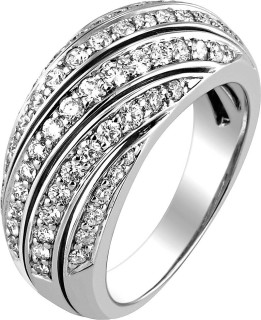 Кольцо с бриллиантами из белого золота «Elegance Lumière» Diamanti (арт.3DH001GB2)
