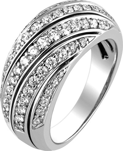 Кольцо с бриллиантами из белого золота «Elegance Lumière» Diamanti (арт.3DH001GB2)