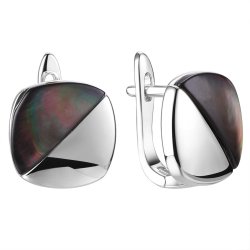 Серьги из серебра с жемчугом (Арт.pi-e03570-x-w-pnb-x-x)