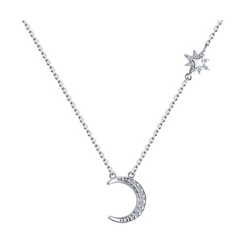 Колье из серебра с фианитами (Арт.94070346)