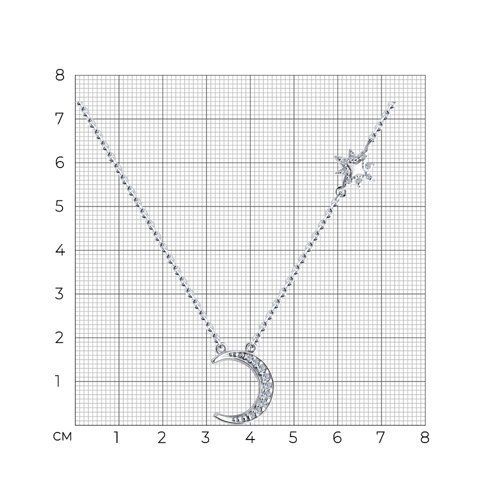 Колье из серебра с фианитами (Арт.94070346)