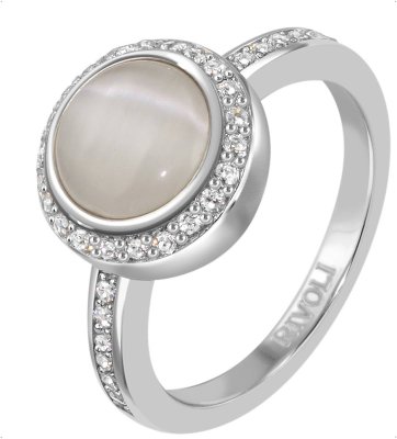 Кольцо из серебра с кошачим глазом и куб. цирконием (Арт.fgr-3-8-h-16-s)