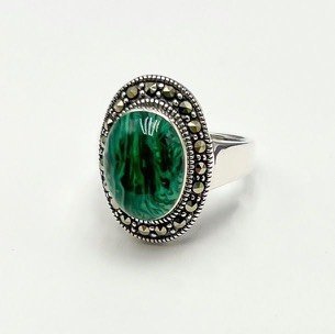 Кольцо Серебряные крылья (Арт.21391117496_malahitpr_markazit)