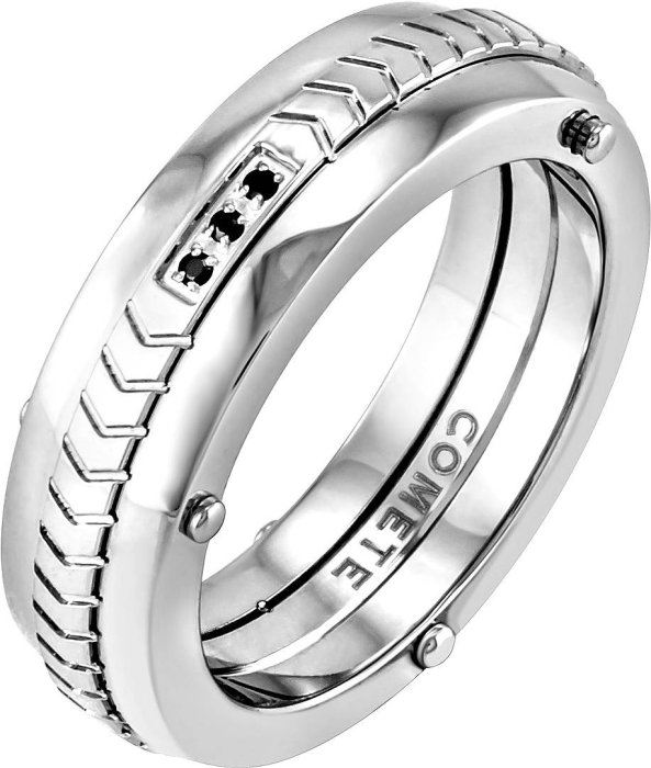 Кольцо из стали с шпинелью (Арт.uan_115)
