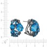 Серьги из золота с бриллиантом и топазом (Арт.e19036c_sr_bt_blk)
