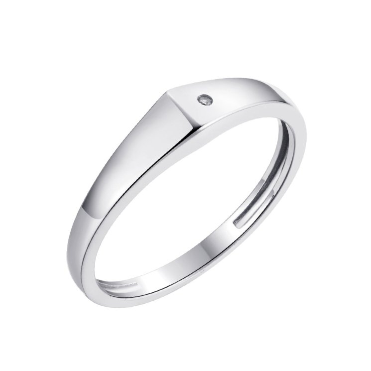 Кольцо из серебра с фианитом (Арт.ss-r01810-x-w-w-x-x)