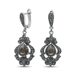 Серьги Серебряные крылья (Арт.22392649e_perlamutr_markazit)