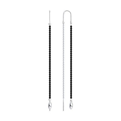 Серьги из серебра с шпинелью (Арт.83020203)