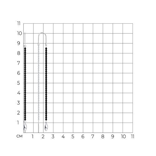 Серьги из серебра с шпинелью (Арт.83020203)